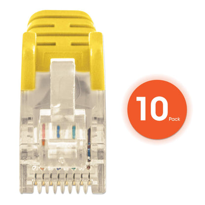 Cat6 U/UTP Slim Network Patch Cable, 5 ft., Yellow, 10-Pack Image 5