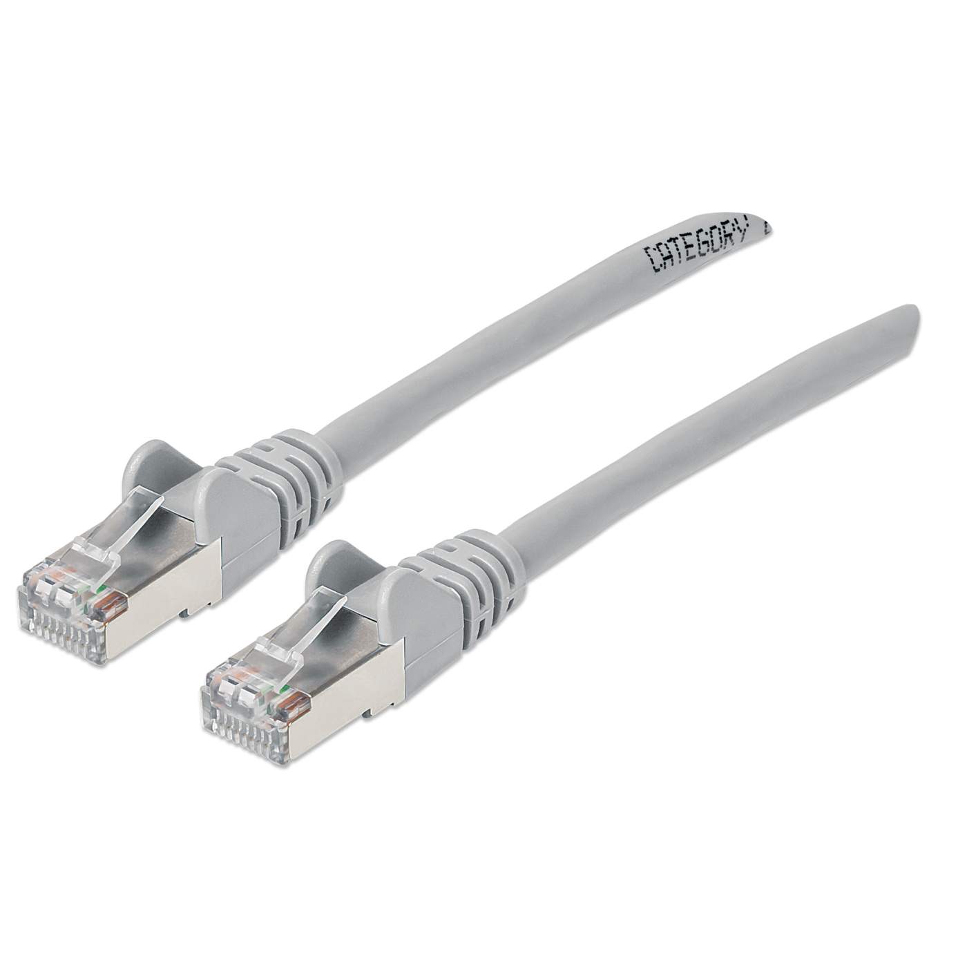 Cat6a S/FTP Network Patch Cable, 1 ft., Gray Image 1