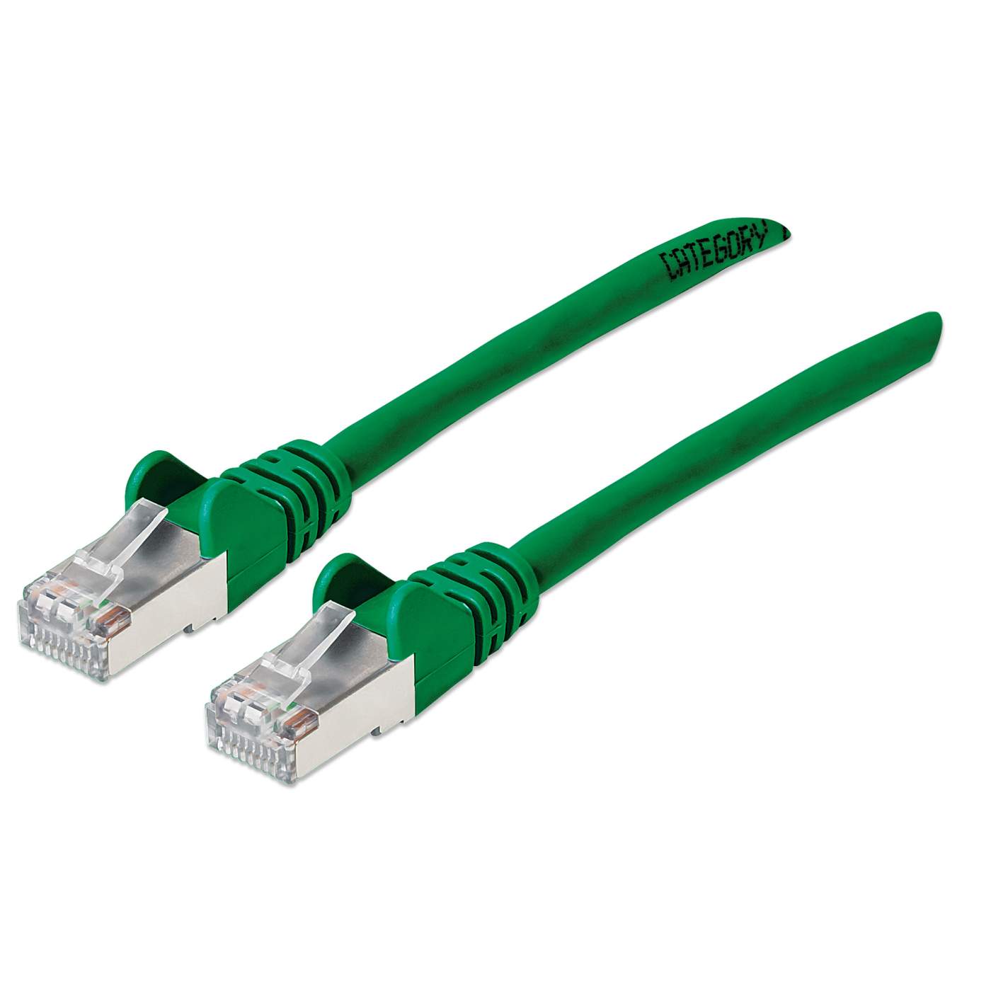 Cat6a S/FTP Network Patch Cable, 10 ft., Green Image 1