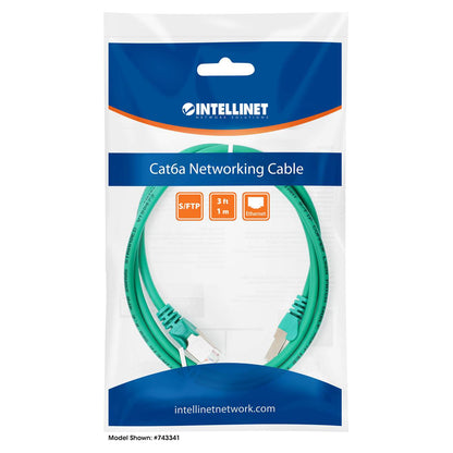 Cat6a S/FTP Network Patch Cable, 14 ft., Green Packaging Image 2