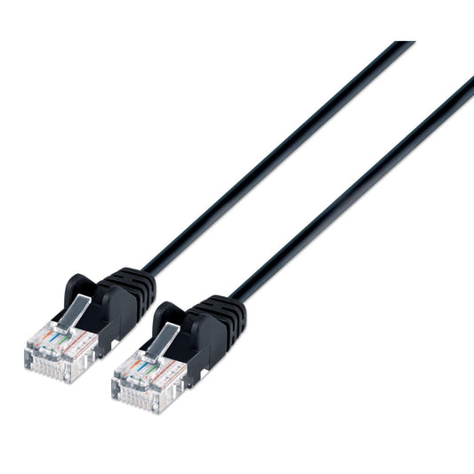 Cat6a U/UTP Slim Network Patch Cable, 7 ft., Black Image 1