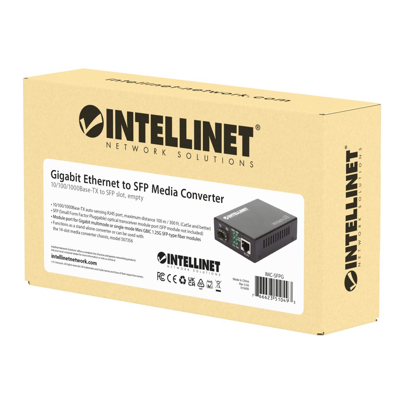 Gigabit Ethernet to SFP Media Converter