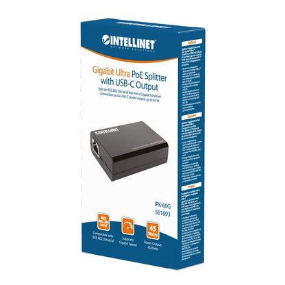 Gigabit Ultra PoE Splitter with USB-C Output Packaging Image 2