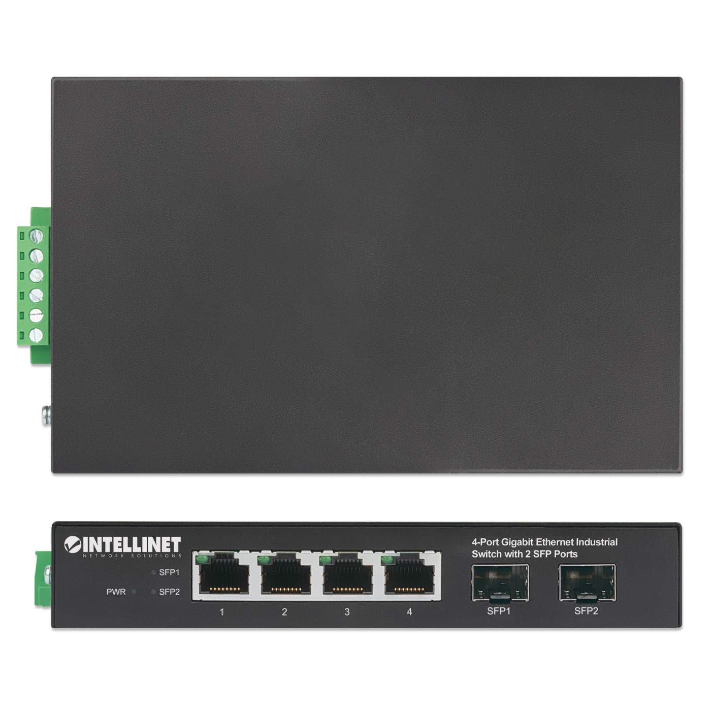 Industrial 4-Port GbE Switch w/ 2 SFP Ports (508247)