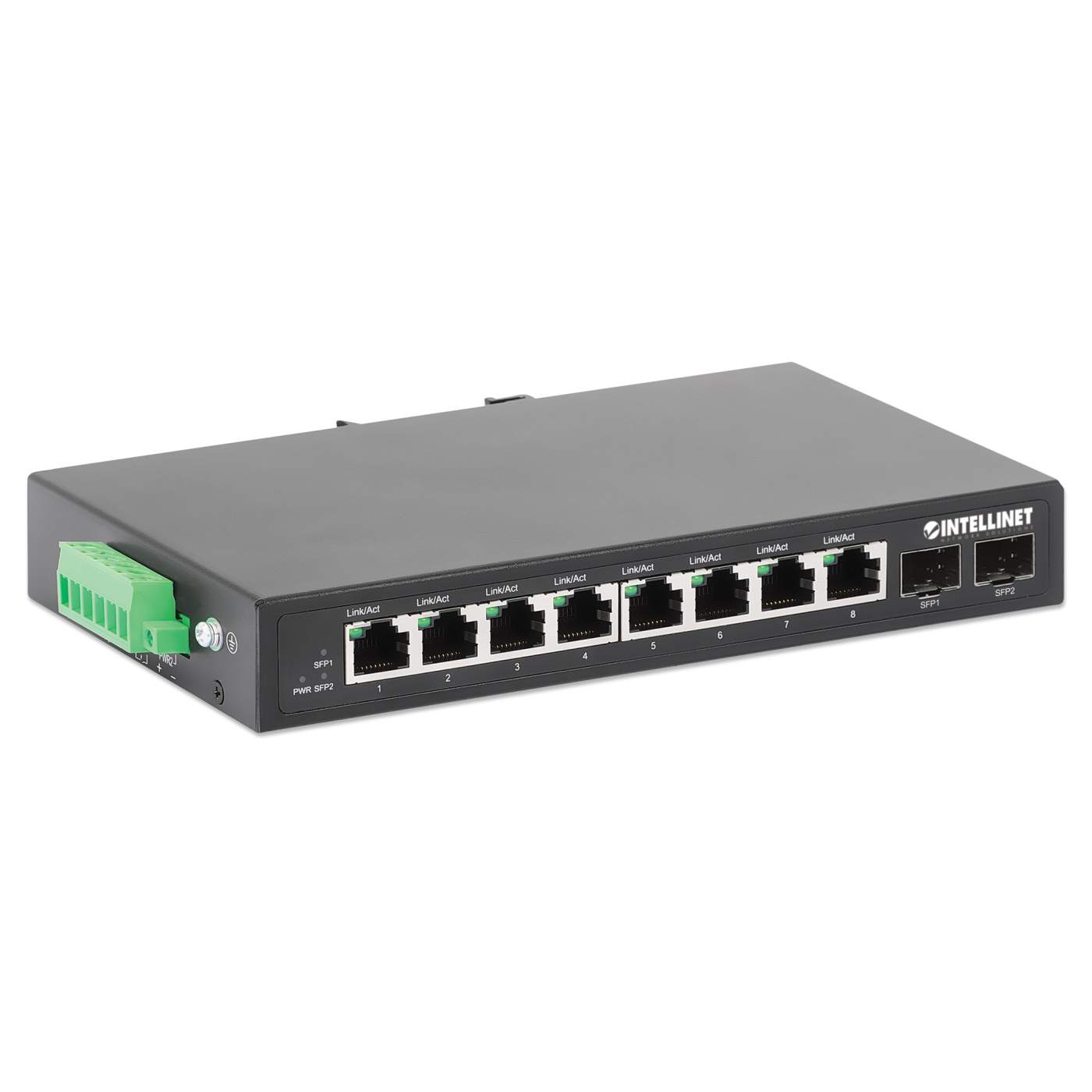 Industrial 8-Port Gigabit Ethernet Switch with 2 SFP Ports Image 3