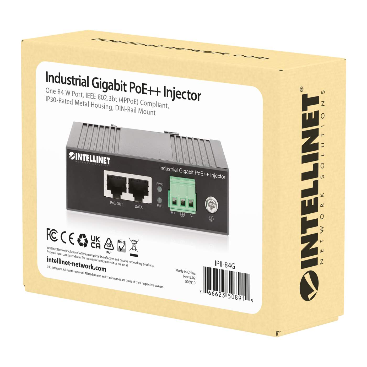 Industrial Gigabit PoE++ Injector Packaging Image 2