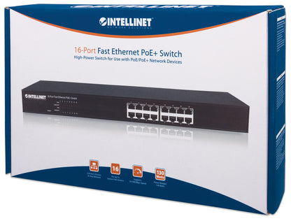 16-Port Fast Ethernet PoE+ Switch (Refurbished)