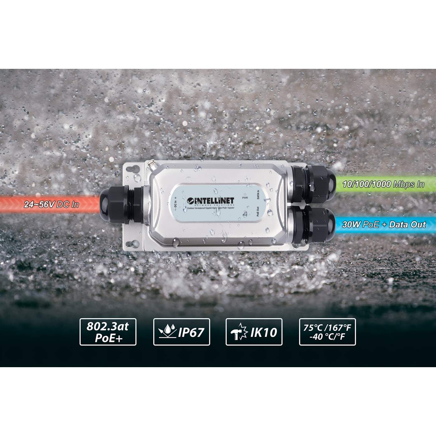 Outdoor Vandalproof Gigabit High-Power PoE+ Injector Image 11