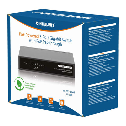 PoE-Powered 5-Port Gigabit Switch with PoE-Passthrough Packaging Image 2