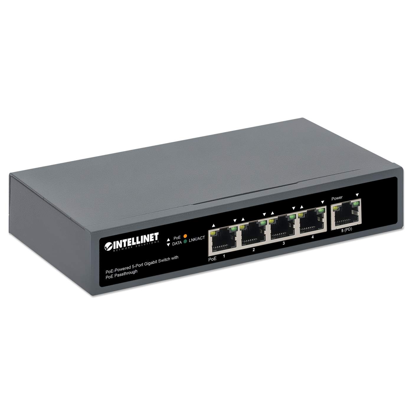 Poe Switch, 5 Port Gigabit PoE+ Switch, Cloud Managed Gigabit Ethernet  Switch, 4 Poe Ports @52W, 1 Uplink Ports, 1 SFP Slot, APP Smart Managed