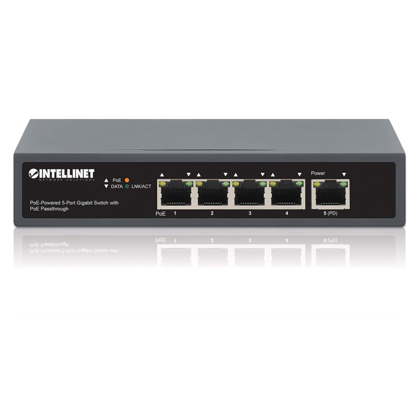 Poe Switch, 5 Port Gigabit PoE+ Switch, Cloud Managed Gigabit Ethernet  Switch, 4 Poe Ports @52W, 1 Uplink Ports, 1 SFP Slot, APP Smart Managed