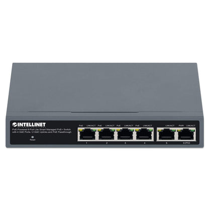 PoE-Powered 6-Port Lite Smart Managed PoE+ Switch with 4 GbE Ports / 2 GbE Uplinks and PoE Passthrough Image 3