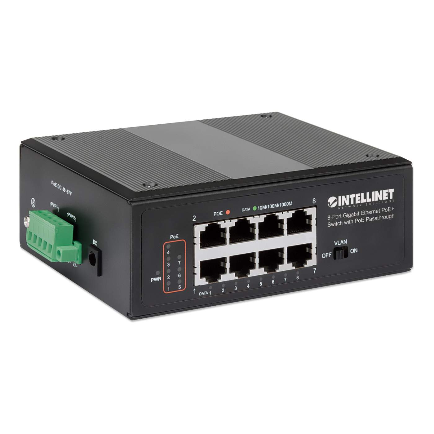 Intellinet PoE Powered 5-Port GbE Switch w/ PoE Passthrough (561082)