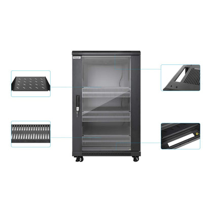 Pro Line Network Cabinet with Integrated Fans, 18U Image 8