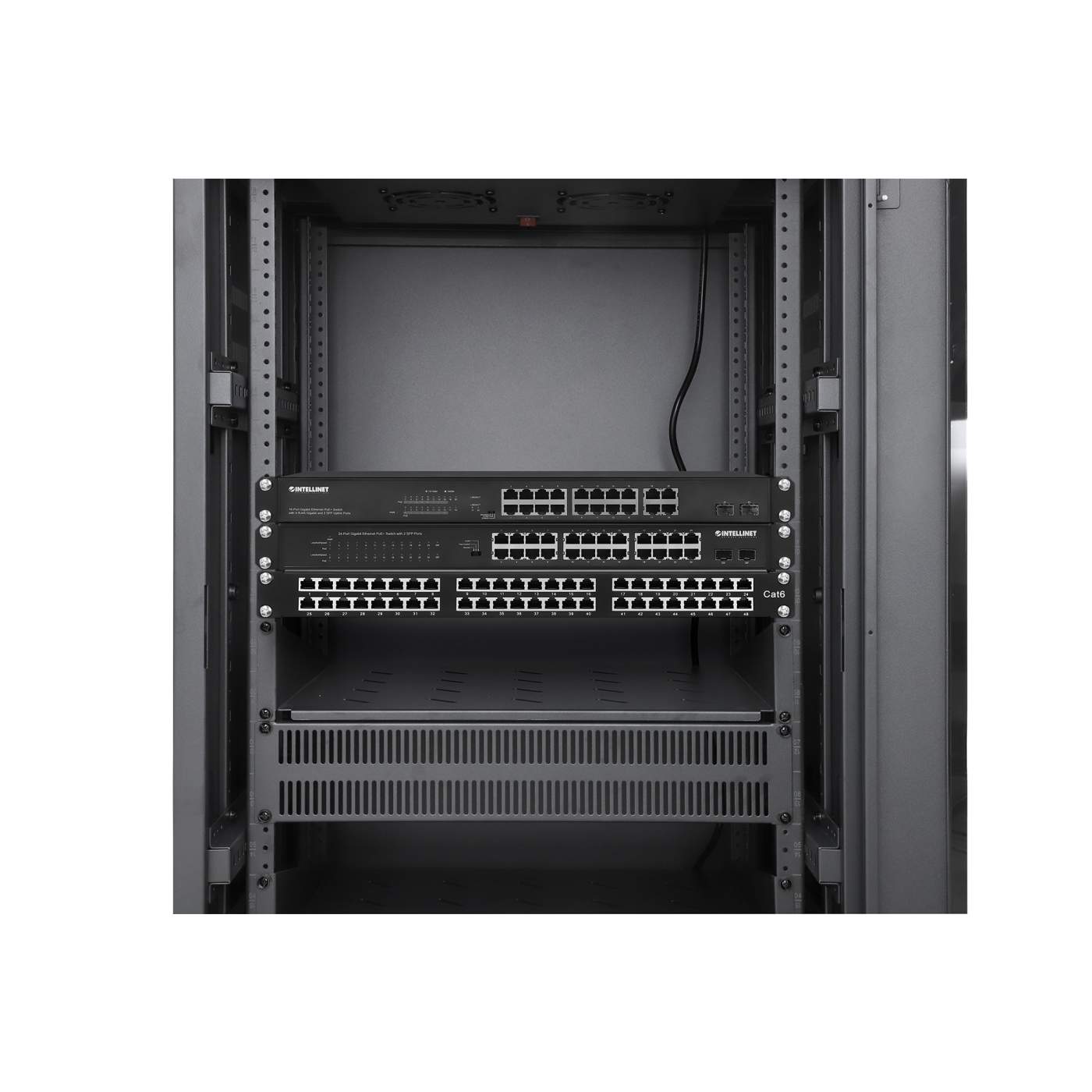 Pro Line Network Cabinet with Integrated Fans, 18U Image 9