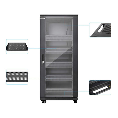 Pro Line Network Cabinet with Integrated Fans, 27U Image 8